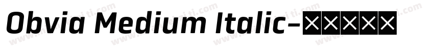 Obvia Medium Italic字体转换